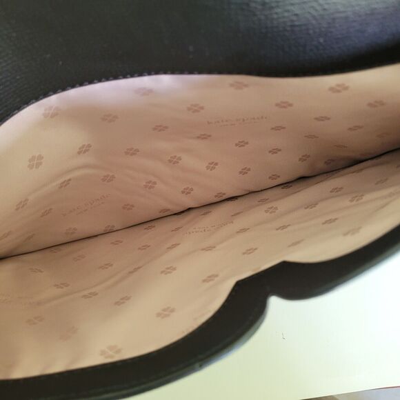 Kate Spade Laptop Sleeve Spencer Case Black Leather Padded Computer Pouch - Picture 5 of 11